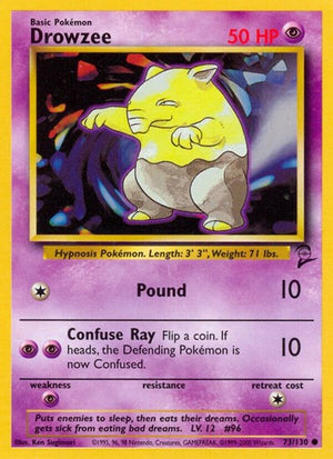 Pokemon TCG - Base Set 2 - Drowzee - 073/130