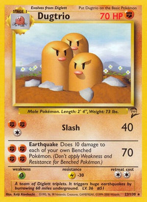 Pokemon TCG - Base Set 2 - Dugtrio - 023/130