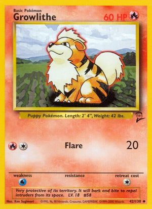 Pokemon TCG - Base Set 2 - Growlithe - 042/130