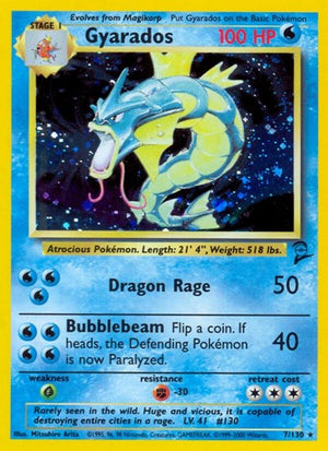 Pokemon TCG - Base Set 2 - Gyarados - 007/130 - Holofoil
