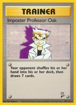 Pokemon TCG - Base Set 2 - Imposter Professor Oak - 102/130