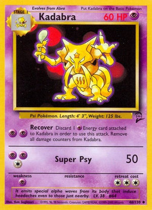 Pokemon TCG - Base Set 2 - Kadabra - 046/130