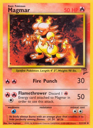 Pokemon TCG - Base Set 2 - Magmar - 051/130