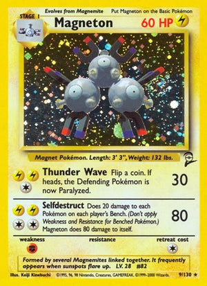 Pokemon TCG - Base Set 2 - Magneton - 009/130 - Holofoil