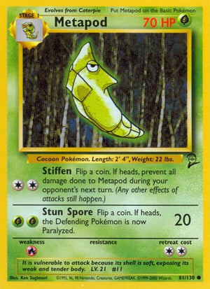 Pokemon TCG - Base Set 2 - Metapod - 081/130