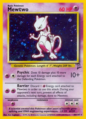 Pokemon TCG - Base Set 2 - Mewtwo - 010/130 - Holofoil