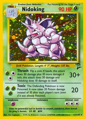 Pokemon TCG - Base Set 2 - Nidoking - 011/130 - Holofoil