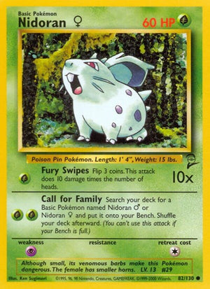 Pokemon TCG - Base Set 2 - Nidoran F - 082/130