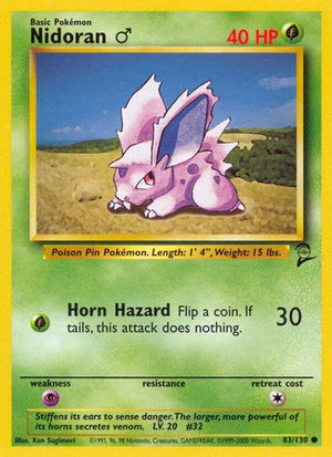 Pokemon TCG - Base Set 2 - Nidoran M - 083/130