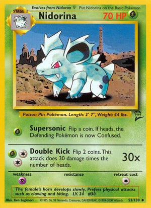 Pokemon TCG - Base Set 2 - Nidorina - 053/130