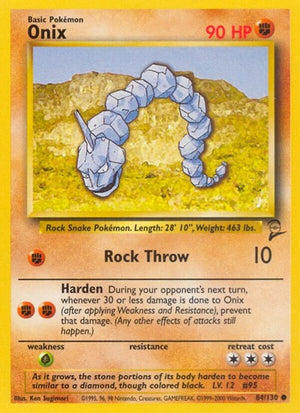 Pokemon TCG - Base Set 2 - Onix - 084/130