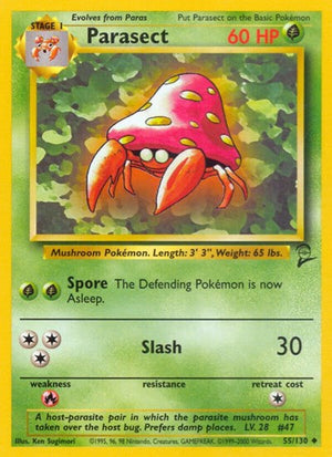 Pokemon TCG - Base Set 2 - Parasect - 055/130