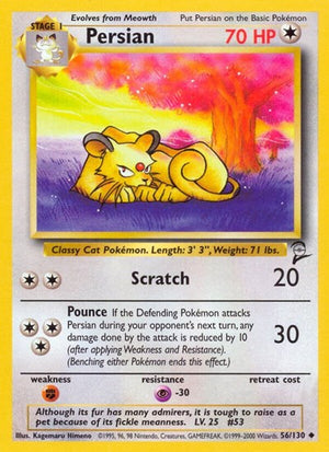 Pokemon TCG - Base Set 2 - Persian - 056/130