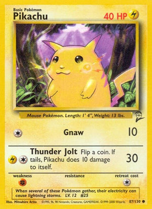 Pokemon TCG - Base Set 2 - Pikachu - 087/130