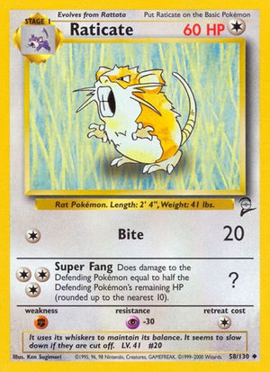 Pokemon TCG - Base Set 2 - Raticate - 058/130