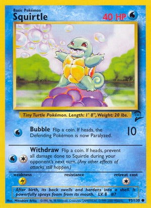 Pokemon TCG - Base Set 2 - Squirtle - 093/130
