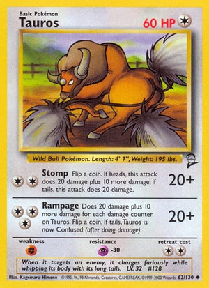 Pokemon TCG - Base Set 2 - Tauros - 062/130