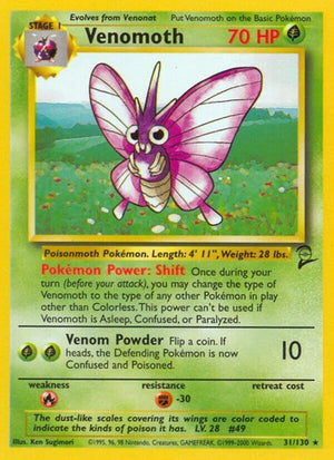 Pokemon TCG - Base Set 2 - Venomoth - 031/130