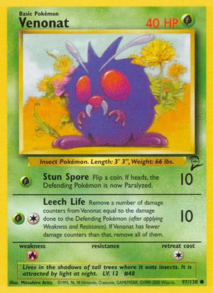 Pokemon TCG - Base Set 2 - Venonat - 097/130