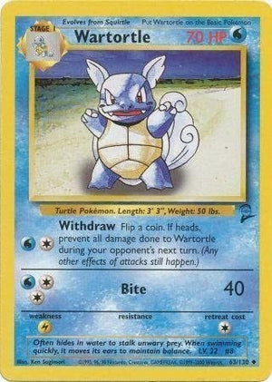Pokemon TCG - Base Set 2 - Wartortle - 063/130