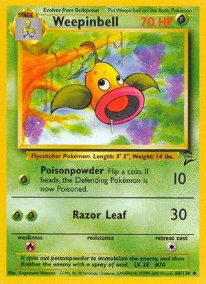 Pokemon TCG - Base Set 2 - Weepinbell - 064/130