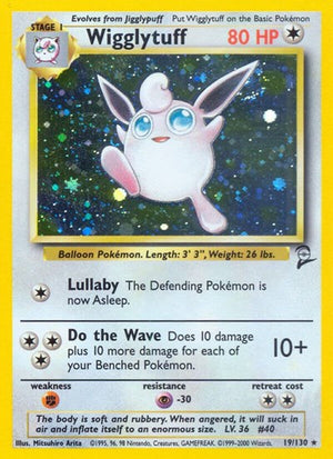 Pokemon TCG - Base Set 2 - Wigglytuff - 019/130 - Holofoil