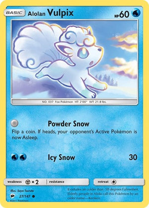Pokemon TCG - SM - Burning Shadows - Alolan Vulpix - 27/147