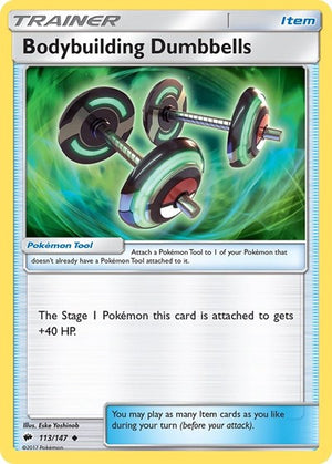 Pokemon TCG - SM - Burning Shadows - Bodybuilding Dumbbells - 113/147