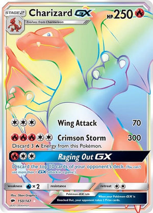 Pokemon TCG - SM - Burning Shadows - Charizard GX - 150/147 - Holofoil
