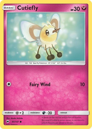 Pokemon TCG - SM - Burning Shadows - Cutiefly - 95/147