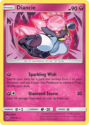 Pokemon TCG - SM - Burning Shadows - Diancie - 94/147 - Holofoil