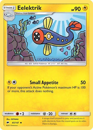 Pokemon TCG - SM - Burning Shadows - Eelektrik - 45/147