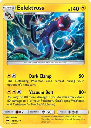 Pokemon TCG - SM - Burning Shadows - Eelektross - 46/147