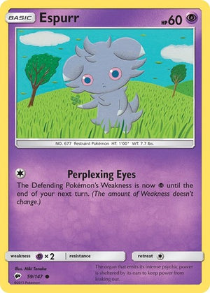 Pokemon TCG - SM - Burning Shadows - Espurr - 59/147