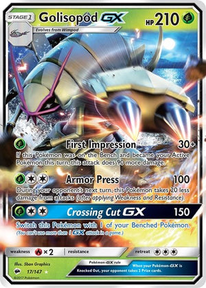 Pokemon TCG - SM - Burning Shadows - Golisopod GX - 17/147 - Holofoil