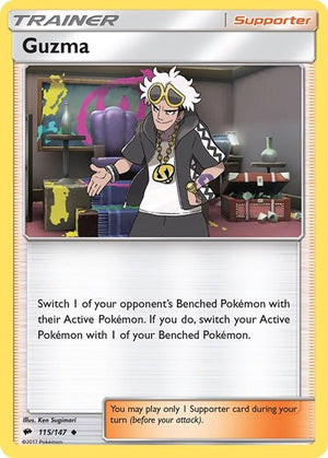 Pokemon TCG - SM - Burning Shadows - Guzma - 115/147