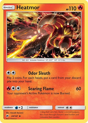 Pokemon TCG - SM - Burning Shadows - Heatmor - 24/147
