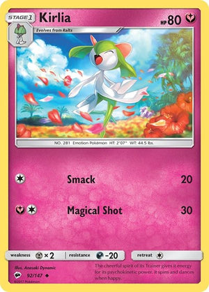 Pokemon TCG - SM - Burning Shadows - Kirlia - 92/147