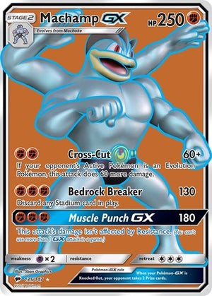 Pokemon TCG - SM - Burning Shadows - Machamp GX - 135/147 - Holofoil