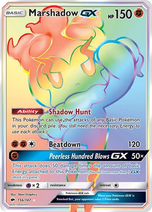 Pokemon TCG - SM - Burning Shadows - Marshadow GX - 156/147 - Holofoil