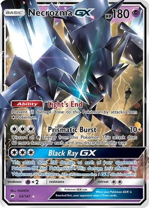 Pokemon TCG - SM - Burning Shadows - Necrozma GX - 63/147 - Holofoil