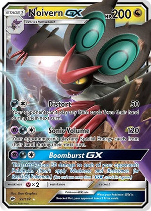 Pokemon TCG - SM - Burning Shadows - Noivern GX - 99/147 - Holofoil