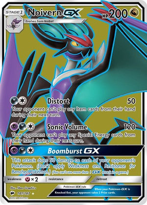 Pokemon TCG - SM - Burning Shadows - Noivern GX - 141/147 - Holofoil
