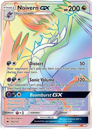 Pokemon TCG - SM - Burning Shadows - Noivern GX - 160/147 - Holofoil