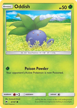 Pokemon TCG - SM - Burning Shadows - Oddish - 4/147