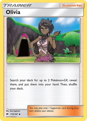 Pokemon TCG - SM - Burning Shadows - Olivia - 119/147