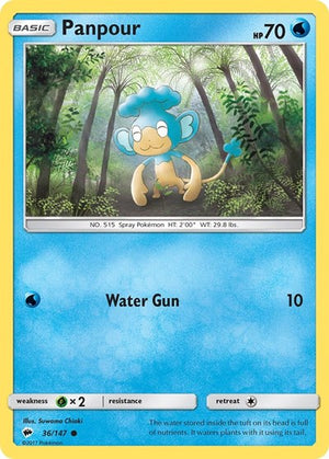 Pokemon TCG - SM - Burning Shadows - Panpour - 36/147