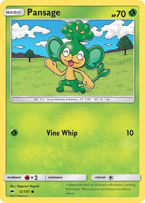 Pokemon TCG - SM - Burning Shadows - Pansage - 12/147