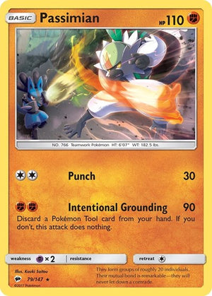 Pokemon TCG - SM - Burning Shadows - Passimian - 79/147