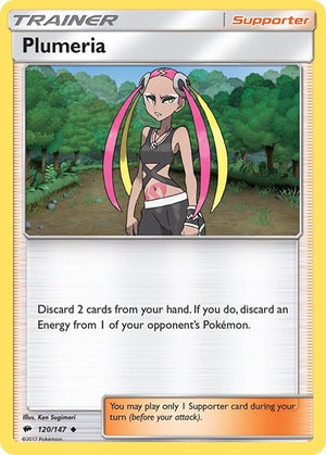 Pokemon TCG - SM - Burning Shadows - Plumeria - 120/147 - Reverse Holofoil